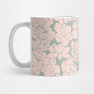 Blush and Sage Magnolias Mug